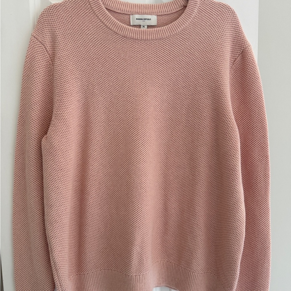 Banana Republic Dusty Rose Crewneck Knit Sweater